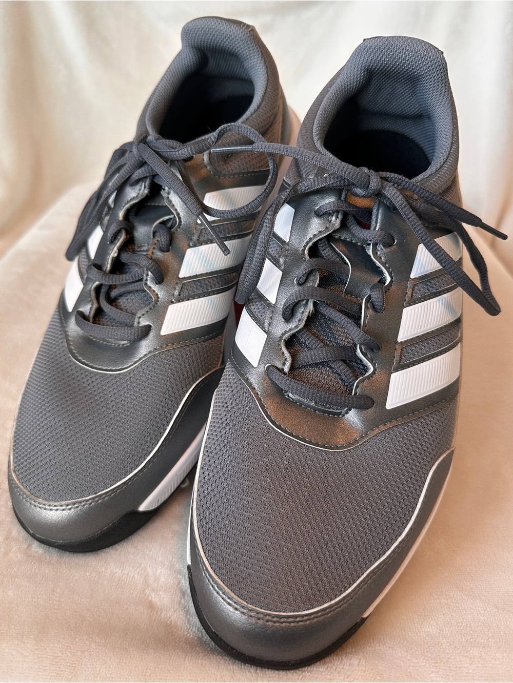 Adidas Men’s Golf Shoes Size 10 Gray White Soft Spike Cleats
